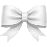 White Christmas bow sticker