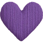 knitted heart sticker