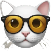 Cat with sunglasses sticker