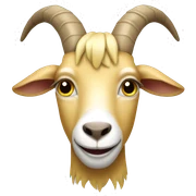goat, yellow hair sticker