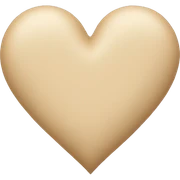 beige heart sticker