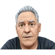 old man in black shirt sticker