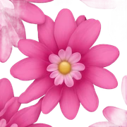 Pink flower sticker