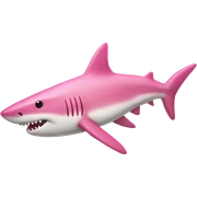 Pink shark sticker