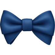 navy blue bow sticker