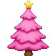 Pink Christmas tree sticker