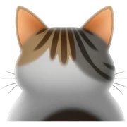 🐈Shadow of a cat, only the ears is visible orange ears in cat no details on the face
 sticker