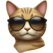 Cat with sunglasses sticker