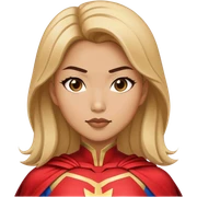 Asian superhero wife with brown and blonde hair sticker