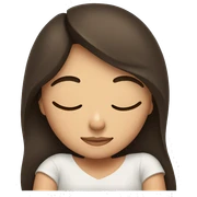 Brunette girl sleeping sticker