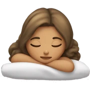 Cute girl sleeping  sticker