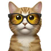 Cat with sunglasses sticker
