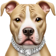 pitbull with bling sticker