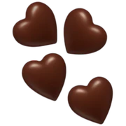 Chocolate heart sticker