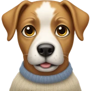 Dog in a sweater sticker