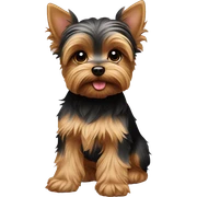 Yorkie puppy sticker