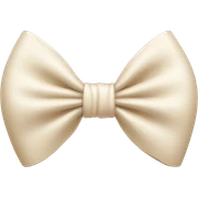 Cream bow sticker