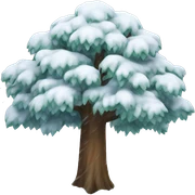 Snowy tree sticker