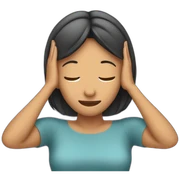 woman who is covering her ears sticker