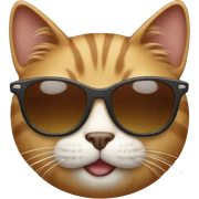Cat with sunglasses sticker