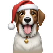 Christmas dog sticker