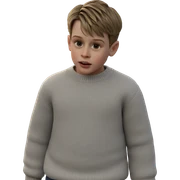 boy in white sweater outdoors sticker