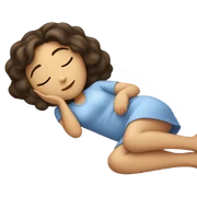 Brunette girl sleeping sticker