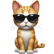 Cat with sunglasses sticker