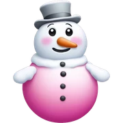 pink snowman sticker