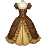 brown rococo dress sticker