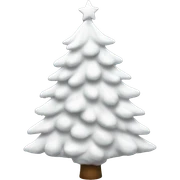 white christmas tree sticker