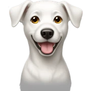 white dog  sticker