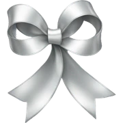 Silver ribbon sticker