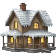 Winter house sticker
