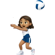 Una niña bompeando una bola de voleyball sticker