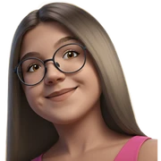 smiling girl with glasses portrait sticker