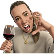 male enjoying wine and jewelry sticker
