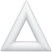 White triangle sticker