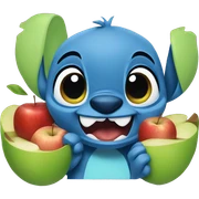 stich with apples  sticker