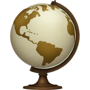 Old pretty globe  sticker