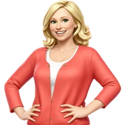 blonde girl with flower smile sticker