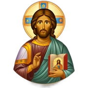 orthodox icon christ pantocrator sticker
