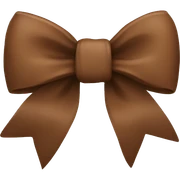 Brown bow sticker