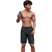 topless boy with phone sticker