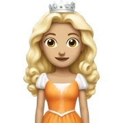 white queen orange dress sticker