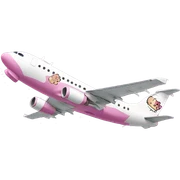 Avión hello kitty sticker