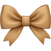 light brown bow sticker