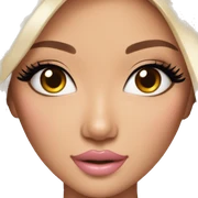 asian glamorous barbie slightly tan lashes sticker