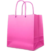Pink shopping bag sticker