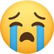 crying face emoji sticker